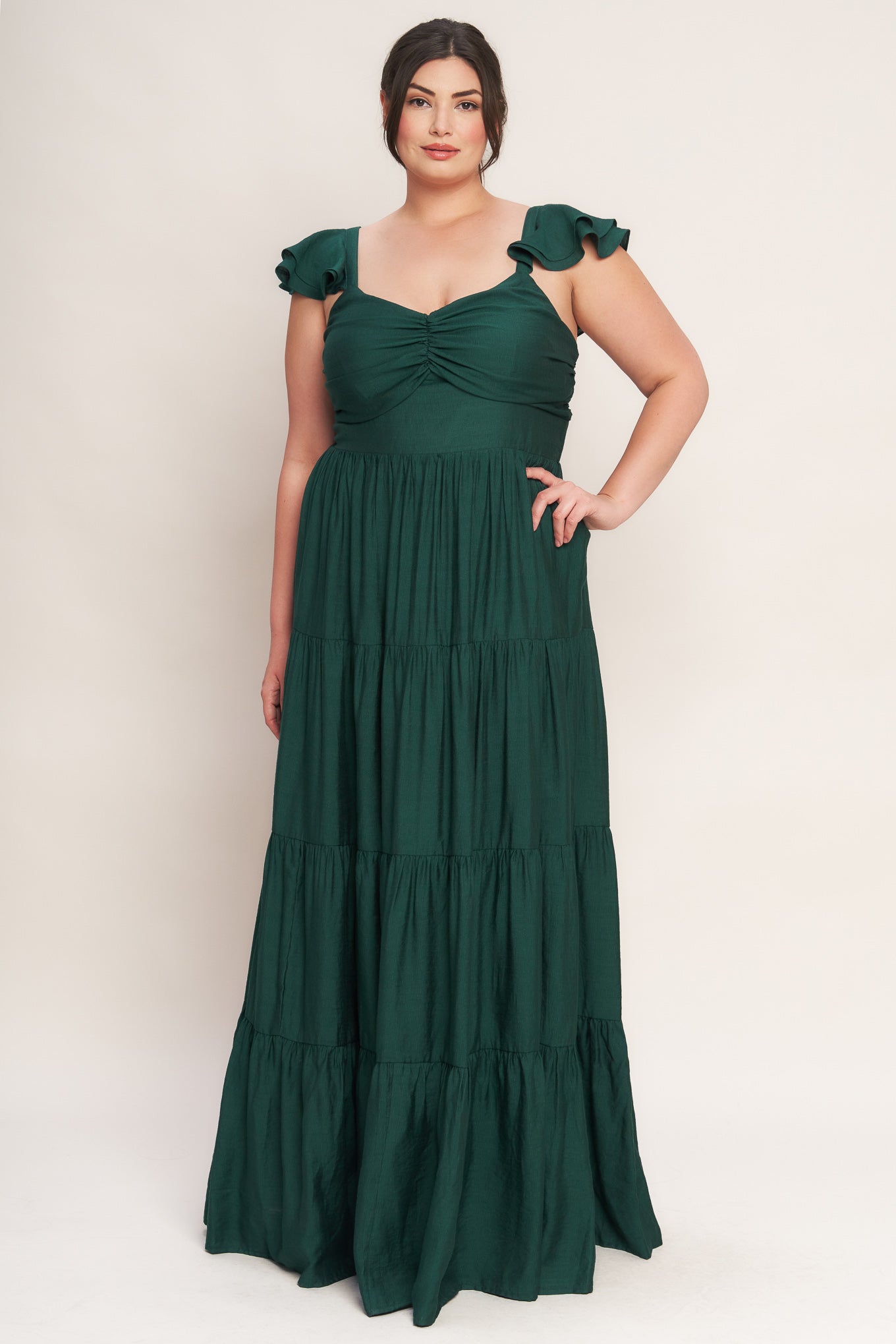 SUMMER MILK FOREST GREEN WOVEN MAXI DRESS Flying Tomato